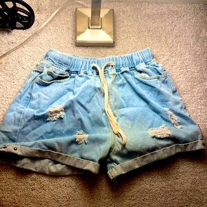Denim shorts very nice for mildly hot days and is nice
